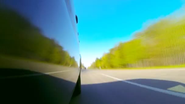 Guidare una macchina POV. Riferimento laterale sinistro. Timelapse. HD1080p . — Video Stock