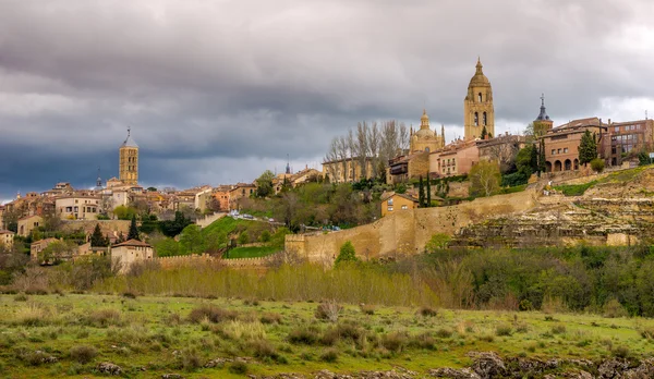 Pohled na město Segovia — Stock fotografie