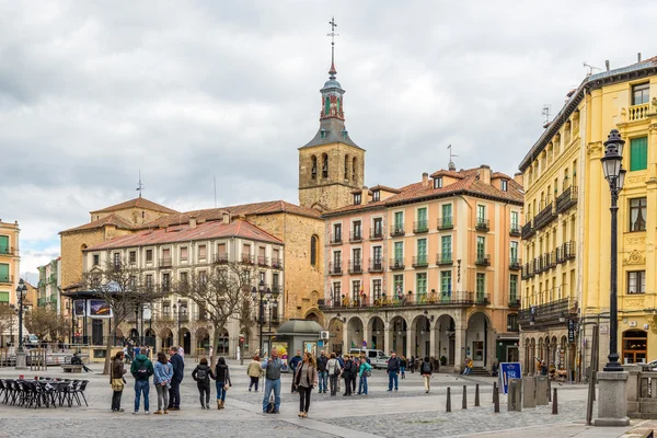 Praça Plaza Mayor de Segóvia  . — Fotografia de Stock