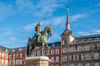 Anıt Felipe III Madrid Belediye Başkanı Yerinde