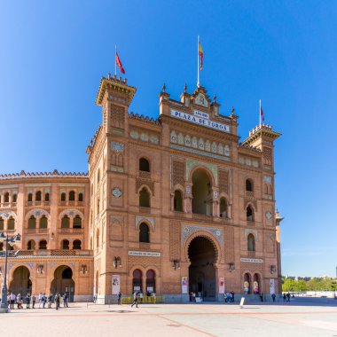 Plaza de Toros de Las Ventas Madrid'de bulunan ünlü bir boğa güreşi