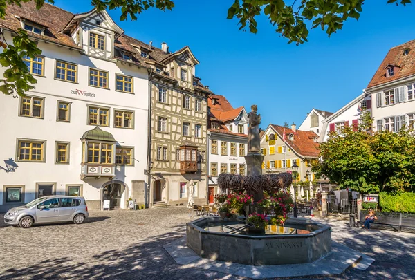 Decorated Houses in the streets of St.Gallen — Stock Photo, Image