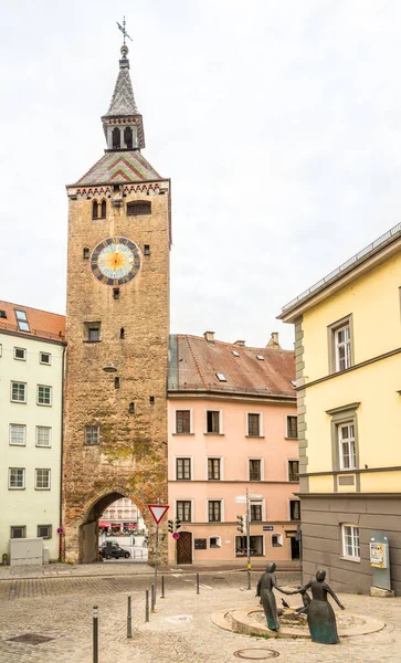 Landsberg Lech Almany Haziran 2021 Landsberg Lech Schmalzturm Kulesi Bakın — Stok fotoğraf