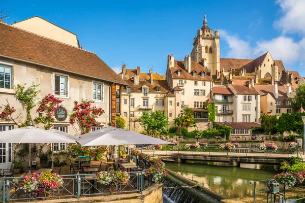 Dole France June 2021 View Old Town Dole Church Notre — Stock Photo, Image