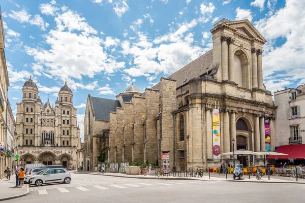 Dijon France June 2021 View Churches Etienne Michele Streets Dijon — 图库照片