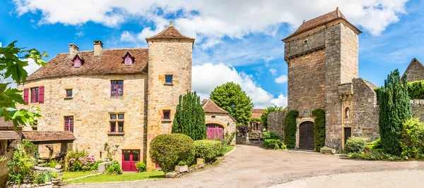 Vue Panoramique Sur Les Rues Petite Ville Loubressac France — Photo