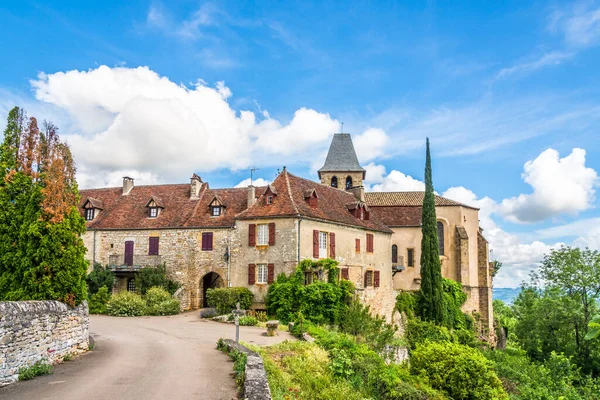 Dans Les Rues Petite Ville Loubressact Dans Sud Ouest France — Photo