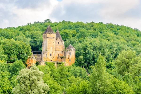 Pohled Zámek Laussel Který Nachází Mezi Sarlat Les Eyzies Francii — Stock fotografie