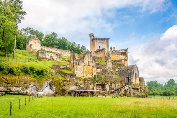 Das Schloss Commarque Ist Ein Schloss Auf Einem Hügel Zwischen — Stockfoto