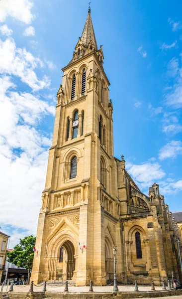 Pohled Kostel Notre Dame Ulicích Bergerac Francii — Stock fotografie