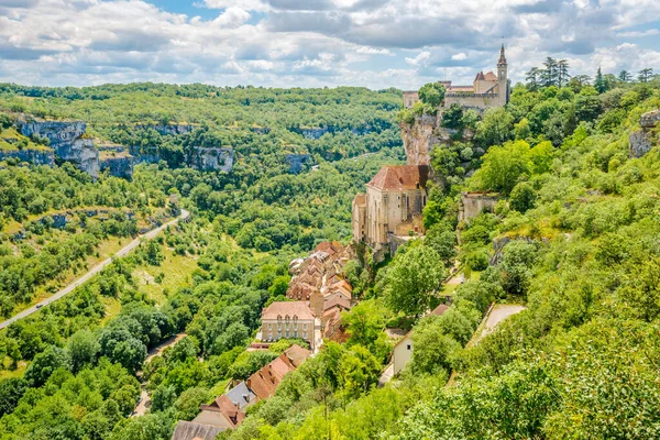 View Small Town Rocamadour Lot Department Southwestern France — Zdjęcie stockowe