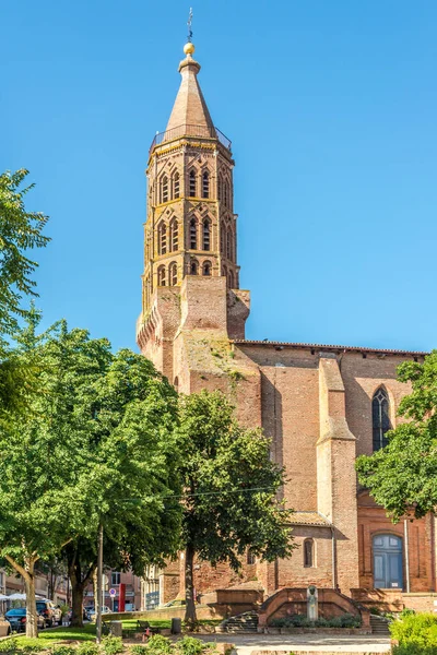Montauban Franciaország Június 2021 Kilátás Szent Jacques Templomra Montauban Utcáin — Stock Fotó