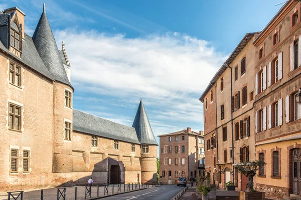 Pohled Biskupský Palác Ulici Albi Francii — Stock fotografie