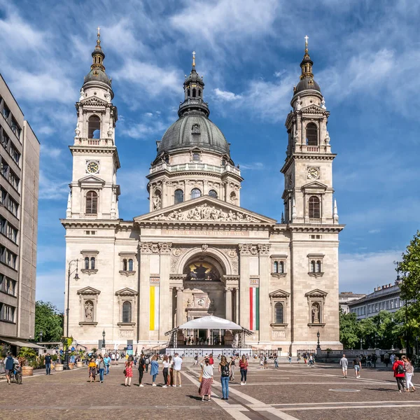 Budapest Hungary Ağustos 2021 Budapeşte Bazilika Saint Stephens Macaristan Ilk — Stok fotoğraf