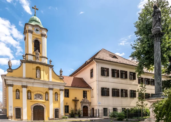 Veduta Della Chiesa San Rocco Nelle Strade Budapest Ungheria — Foto Stock