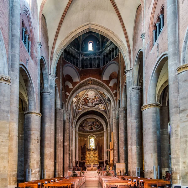 Piacenza Itálie Červen 2021 Pohled Interiér Katedrály Santa Maria Assunta — Stock fotografie