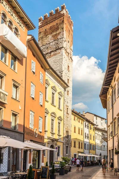 Trento Italia Junio 2021 Vista Torre Tromba Las Calles Trento — Foto de Stock