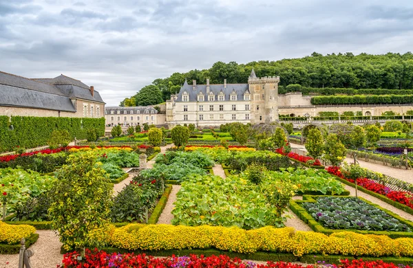 Chateau Villandry com jardim — Fotografia de Stock