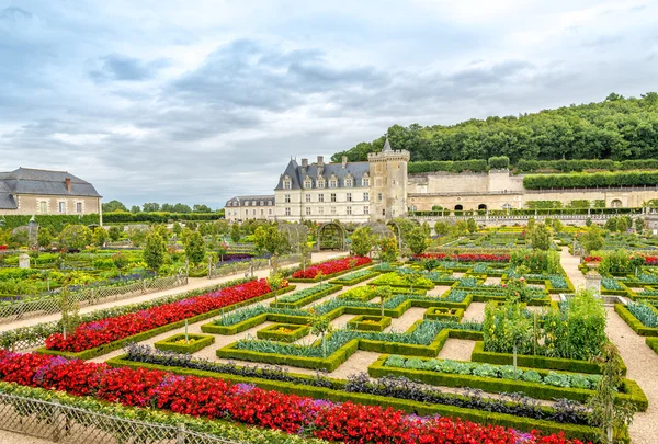 Chateau Villandry com jardim — Fotografia de Stock