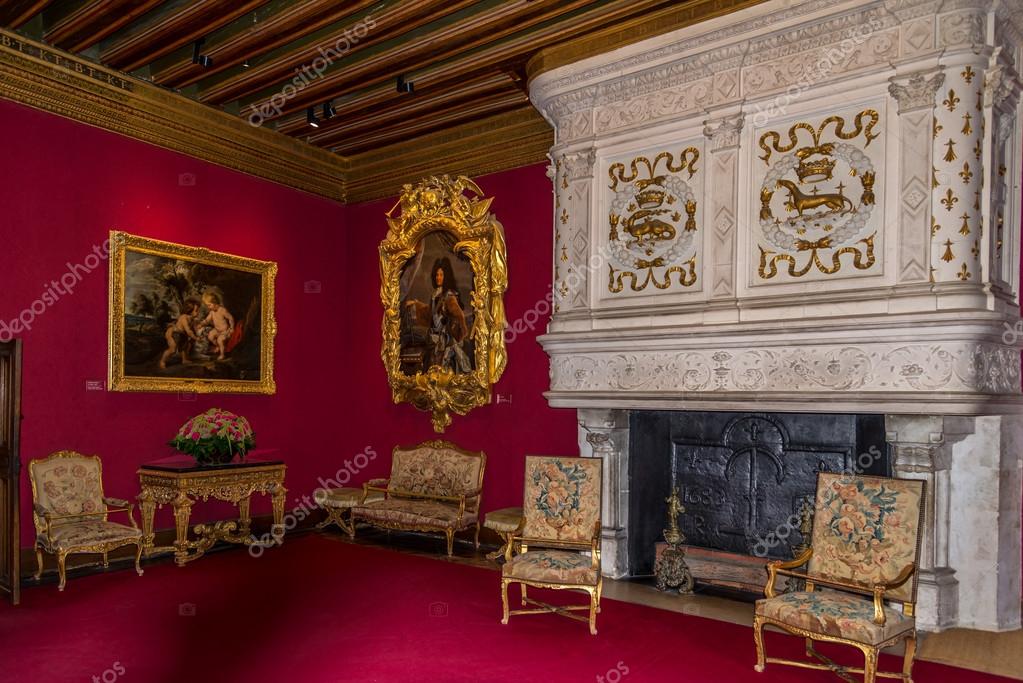 Chambre à l\'envers dans le château de Chenonceau — Photo éditoriale ... Chambre à l\'envers dans le château de Chenonceau — Photo éditoriale ...