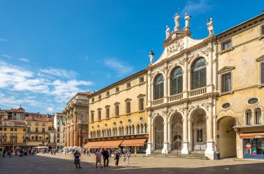 Renaissance buildings at the piazza Signiori in Vicenza clipart