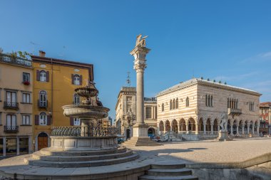 Place Liberta with Loggia of Leon in Udine clipart