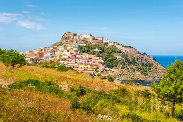 Staré město Castelsardo s pevností — Stock fotografie