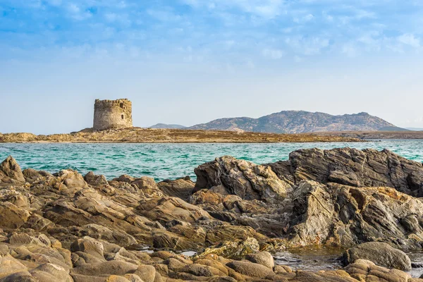 Watchtower Pelosa på nordvästra Sardinien — Stockfoto