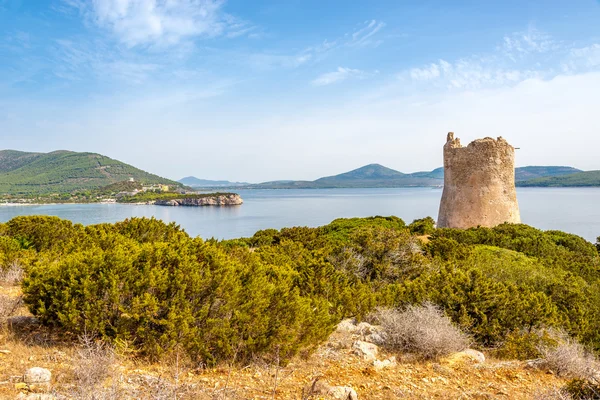 Watchtower Punta Del Bollo of Sardinia — Stock Photo, Image