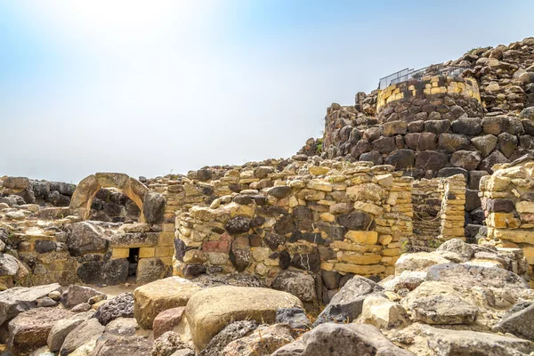 Su Nuraxi nuraghe Barumini Szardínián közelében Ruins — Stock Fotó