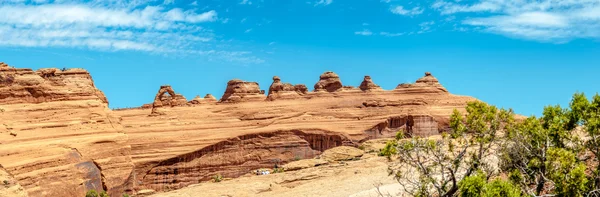 Panoramic view at the Delicate Arch — Stock Photo, Image
