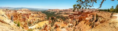Panoramik noktasından günbatımı - Bryce Canyon