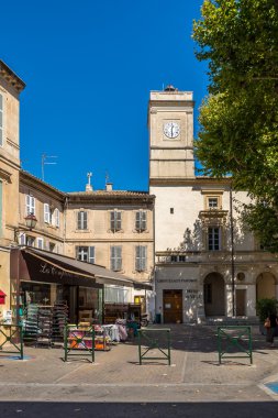 In the streets of Saint-Remy-de-Provence clipart