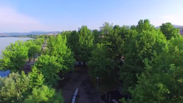 Ioannina lift up aerial view — Stok video