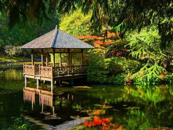 Public Hatley Park Grounds Victoria Vancouver Island Jardín Japonés — Foto de Stock