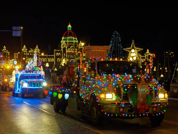 Victoria Canadá Diciembre 2017 Truck Light Parade Celebración Anual Navidad — Foto de Stock