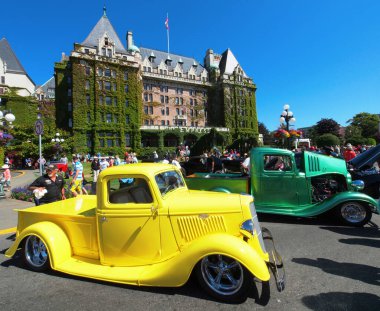 Victoria BC, Kanada - 24 Temmuz 2016. Kuzeybatı Deuce Days, Victoria BC 'deki son antika koleksiyoncu araba etkinliği, Covid-19 salgını nedeniyle ertelendi ve kalıcı olarak iptal edildi.
