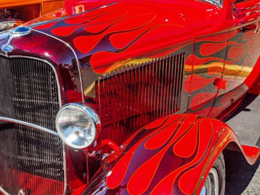 Victoria BC, Kanada - 24 Temmuz 2016. Kuzeybatı Deuce Days, Victoria BC 'deki son antika koleksiyoncu araba etkinliği, Covid-19 salgını nedeniyle ertelendi ve kalıcı olarak iptal edildi.