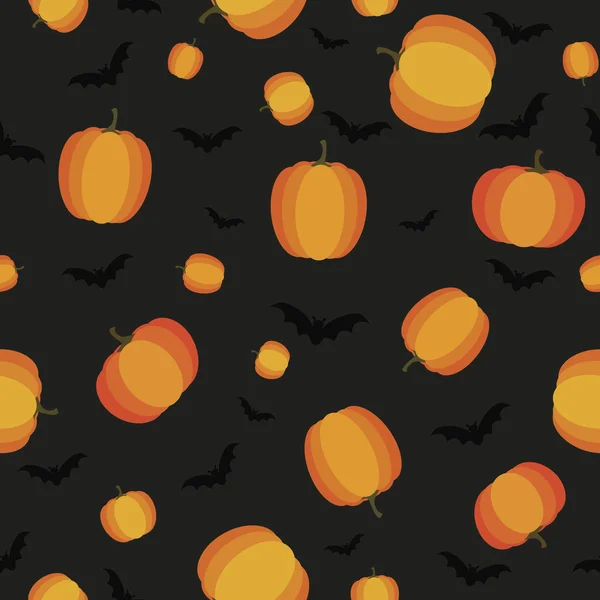 Halloween abóbora morcego textura — Vetor de Stock