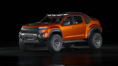 Markasız bir kamyonetin 3 boyutlu görüntülemesi 