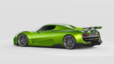 Markasız, jenerik konsept bir arabanın 3 boyutlu çizimi