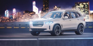 Markasız bir SUV 'un 3 boyutlu görüntülemesi 