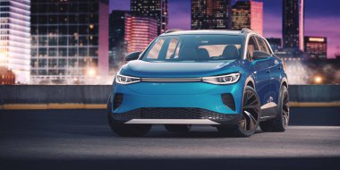 Markasız bir SUV 'un 3 boyutlu görüntülemesi 