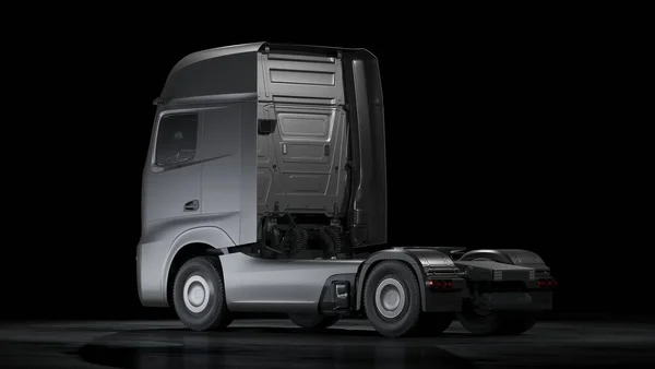 Rendu Camion Concept Générique Sans Marque Camion Électrique Autonome — Photo