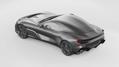 Markasız, jenerik konsept bir arabanın 3 boyutlu çizimi