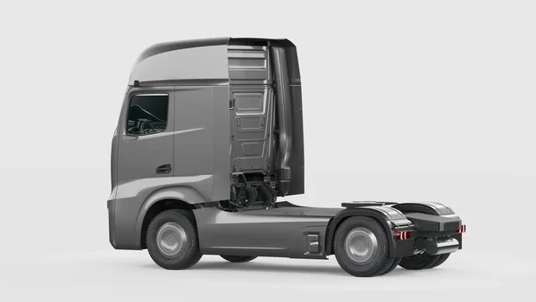 Rendering Concept Truck Generico Senza Marchio Camion Autonomo Elettrico — Foto Stock