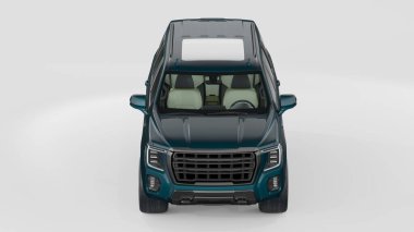 Markasız, jenerik konsept bir arabanın 3 boyutlu çizimi