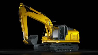 Bir kazıcı yükleyicisinin 3d görüntülemesi 