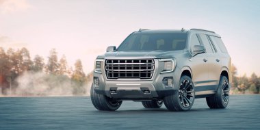 Markasız bir SUV 'un 3 boyutlu görüntülemesi