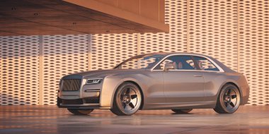 Markasız, jenerik bir arabanın 3D görüntülemesi 